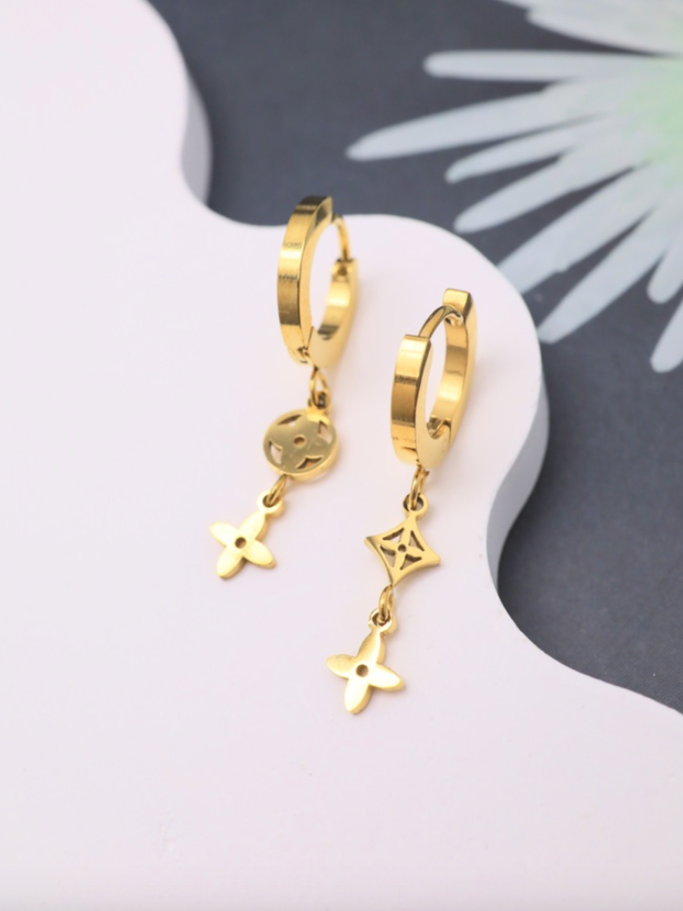 Ohrringe Gold "Kleeblatt"