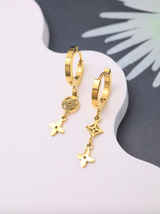 Ohrringe Gold "Kleeblatt"