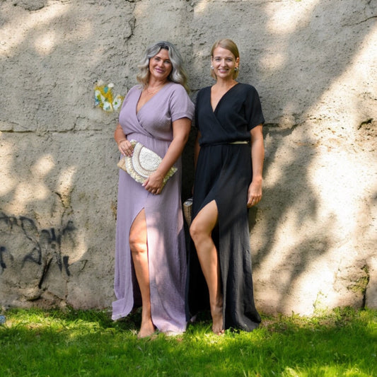 Maxikleid "Kati" aus Musselin bis Größe 46/48