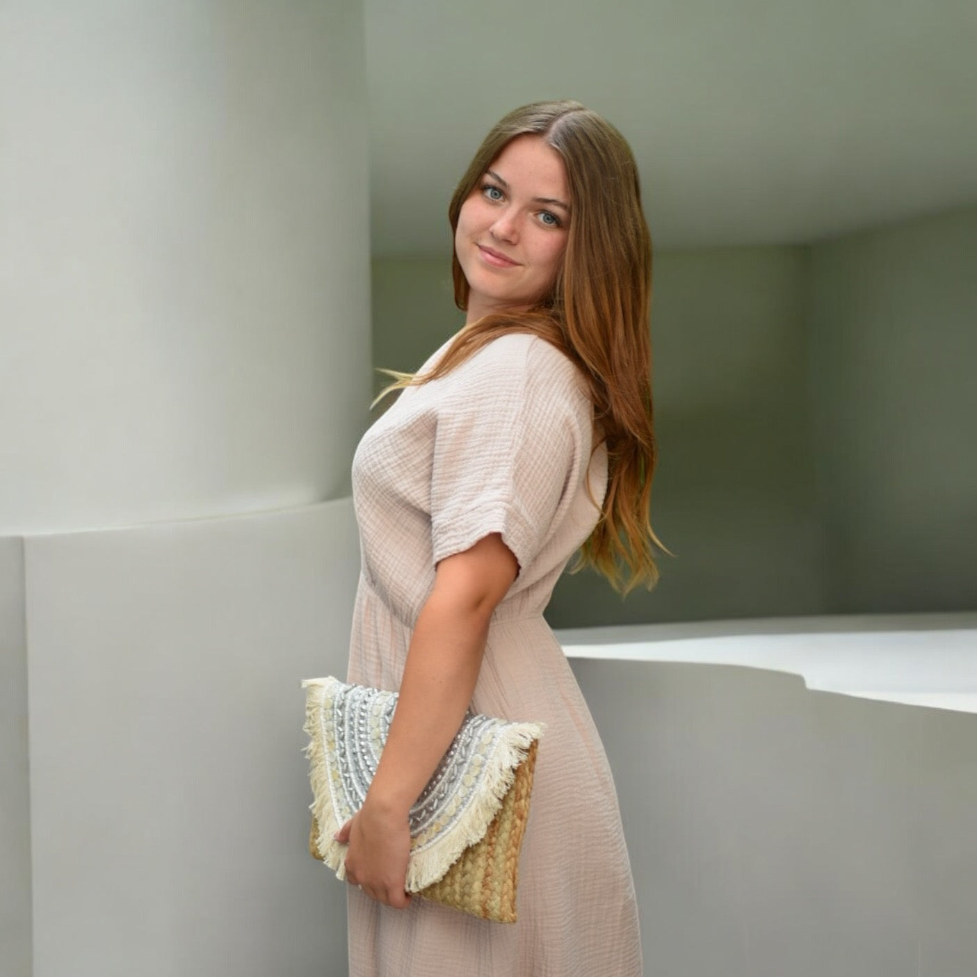 Midikleid "Josi" aus Musselin bis Größe 36-42