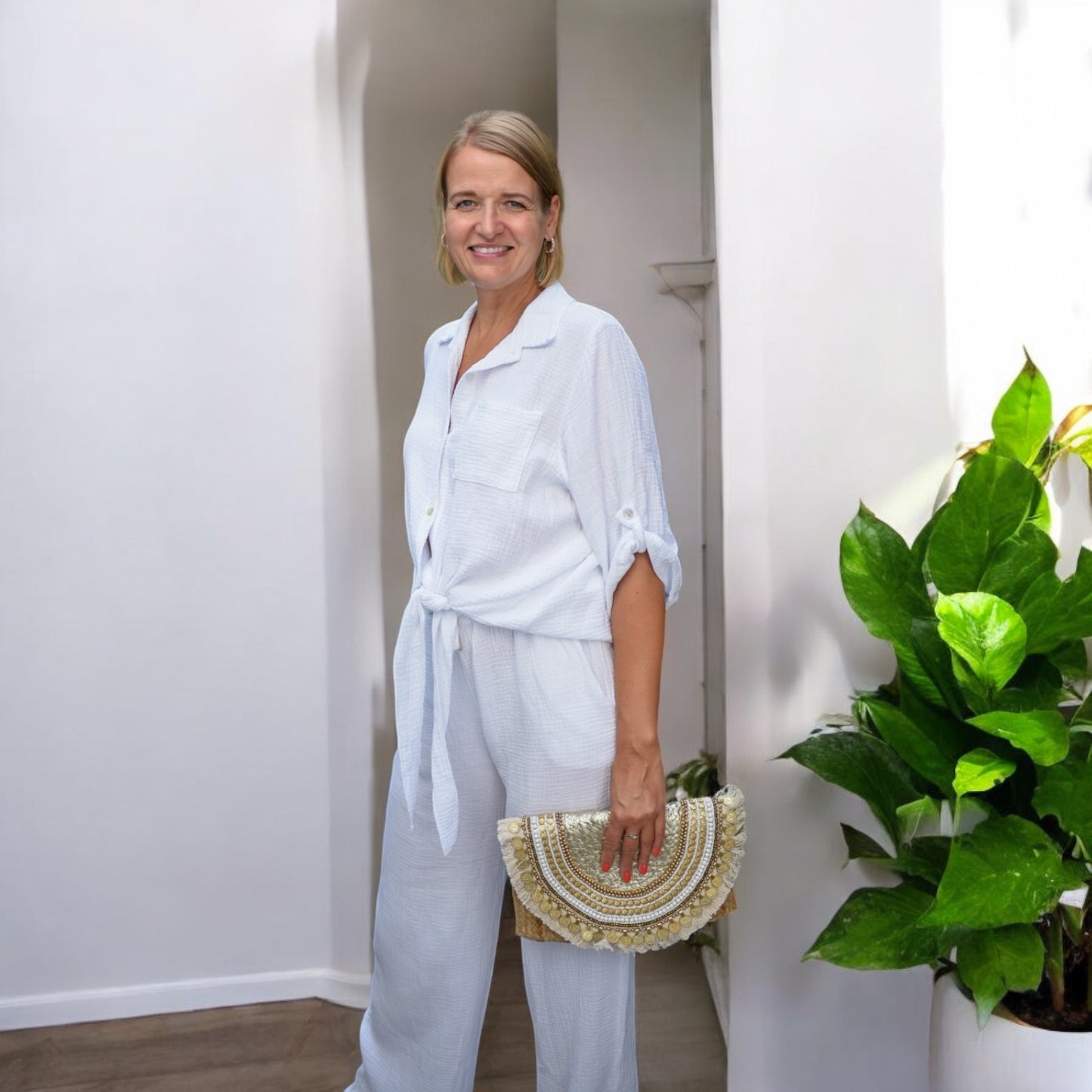 Tallhose "Sarah" aus Musselin bis Größe 44/46
