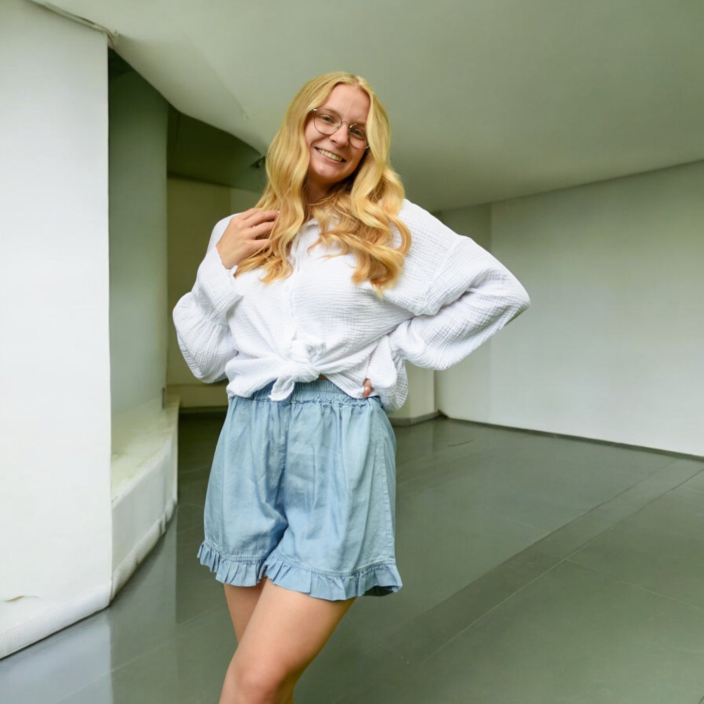 Croppedbluse "Carrie" aus Musselin