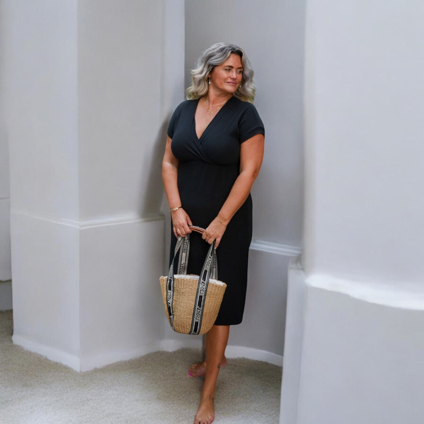 Midikleid "Josi" aus Musselin bis Größe 36-42
