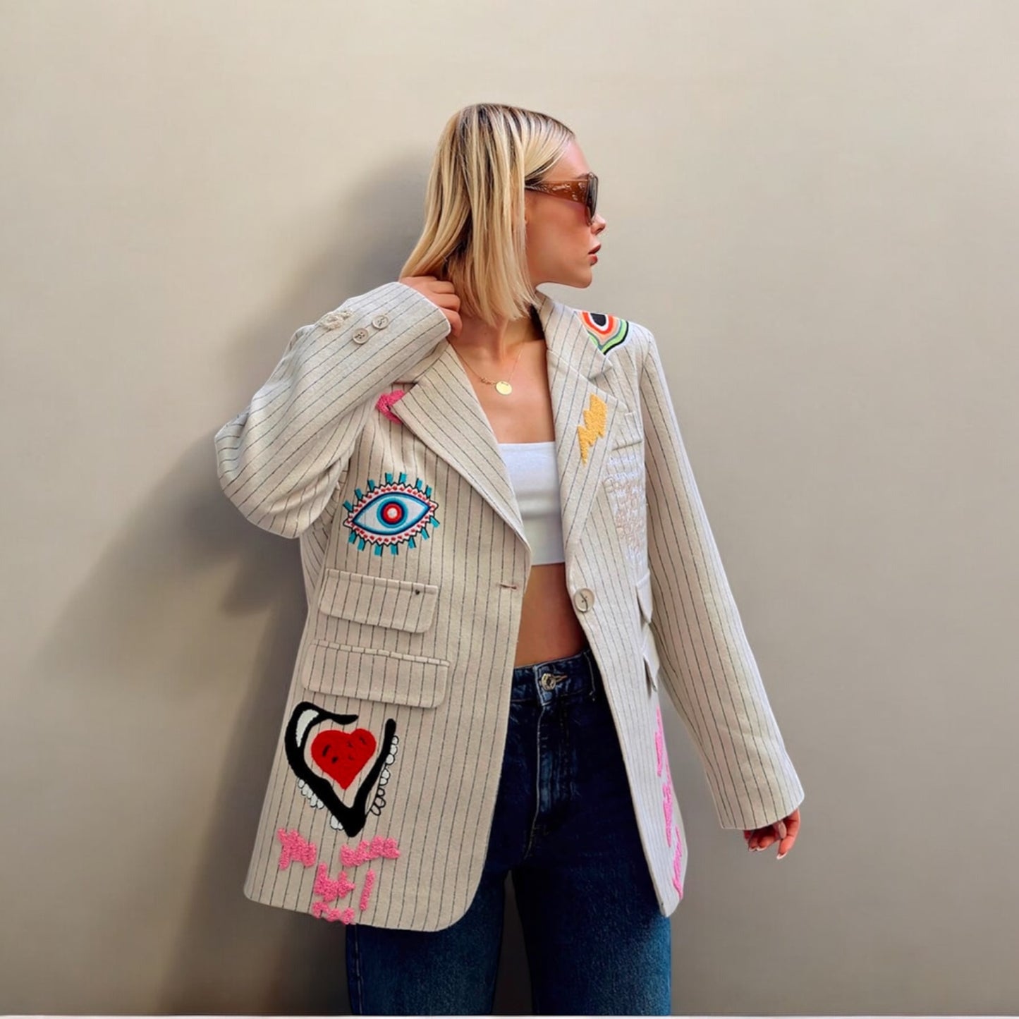 Blazer Jacket Ecru